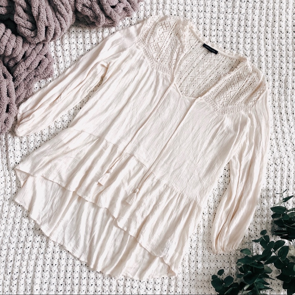 🌻American Eagle - Boho Peasant Blouse